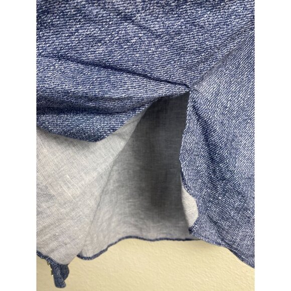 Cami NYC Linen Blend Chambray Women's Collared Long Sleeve Shirt Blue Size Large - Picture 15 of 15